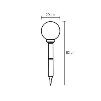 Globo - LED Venkovní osvětlení LED/0,06W/3,2V IP44 600 mAh