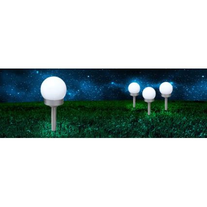 Globo - SADA 3x LED Solární svítidlo LED/0,06W/3V 4000K pr. 10 cm IP44