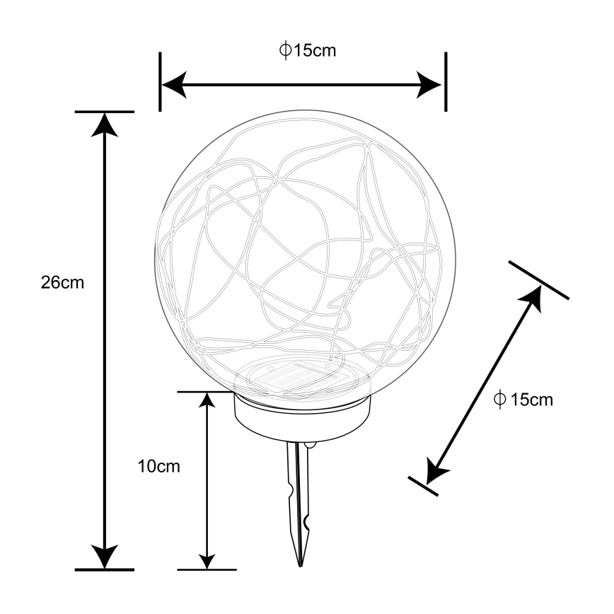 Globo - LED Solární svítidlo 20xLED/0,06W/1,2V pr. 15 cm IP44 600 mAh