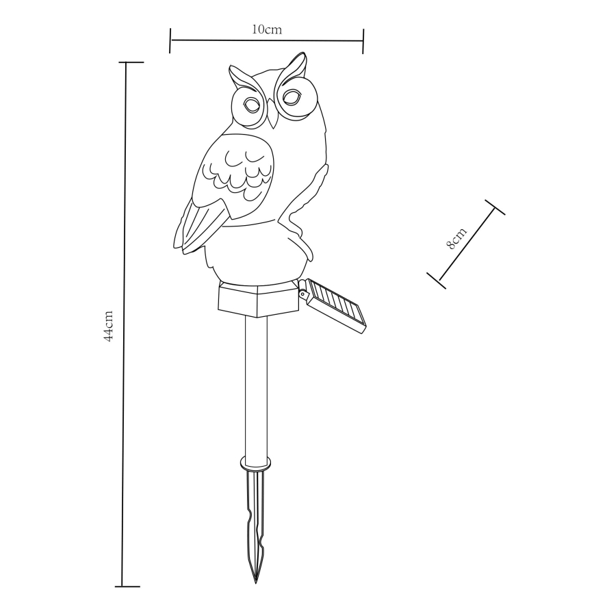 Globo - LED Solární svítidlo LED/0,06W/3V IP44 sova