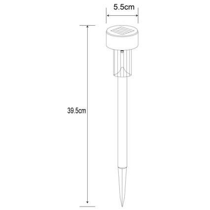 Globo - LED Solární lampa LED/0,06W/1,2V IP44 200 mAh