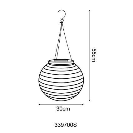 Globo - LED Závěsné solární svítidlo LED/0,5W/3V IP44 300 mAh béžová