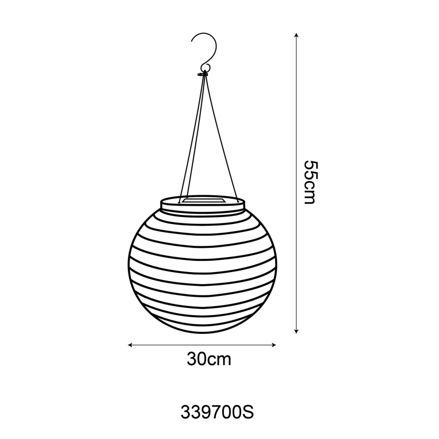 Globo - LED Závěsné solární svítidlo LED/0,5W/3V IP44 300 mAh béžová