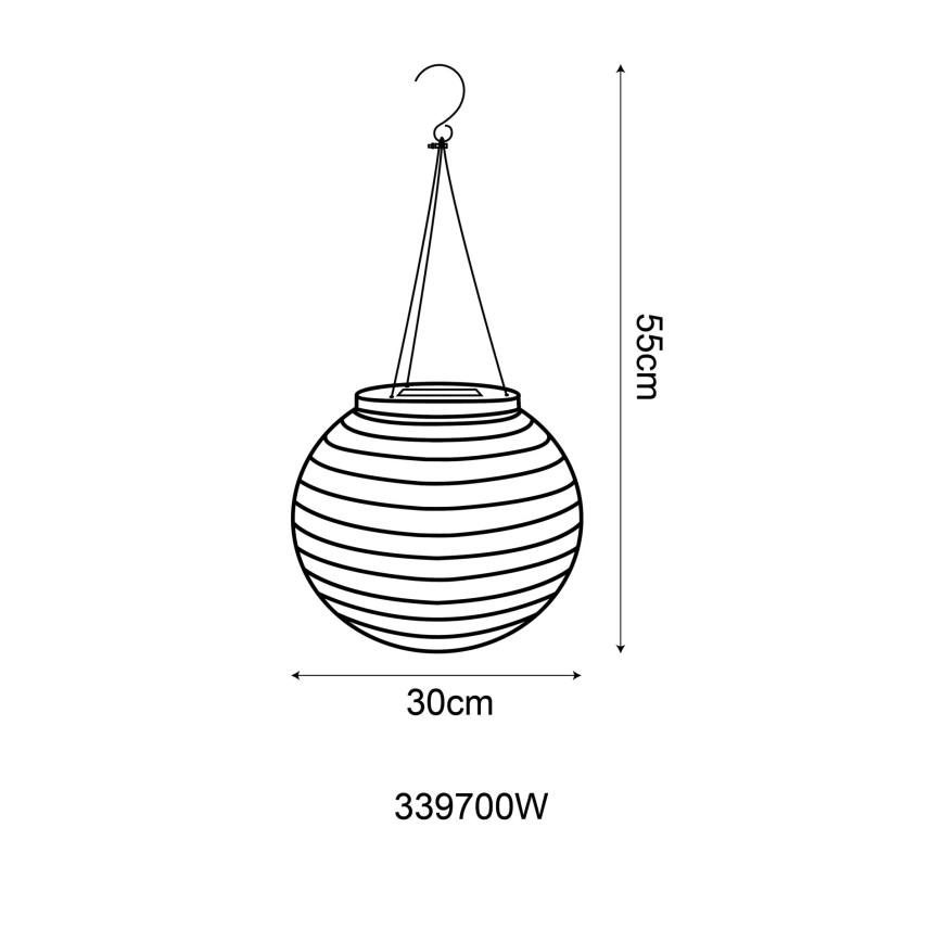 Globo - LED Závěsné solární svítidlo LED/0,5W/3V IP44 bílá 300 mAh