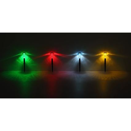 Globo - SADA 4x LED RGB Solární svítidlo LED/0,05W/3V IP44