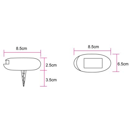 Globo - SADA 3x LED Solární svítidlo 3xLED/0,06W/3,2V IP44