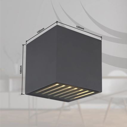 Globo - LED Venkovní nástěnné svítidlo LED/6W/230V IP54 antracit