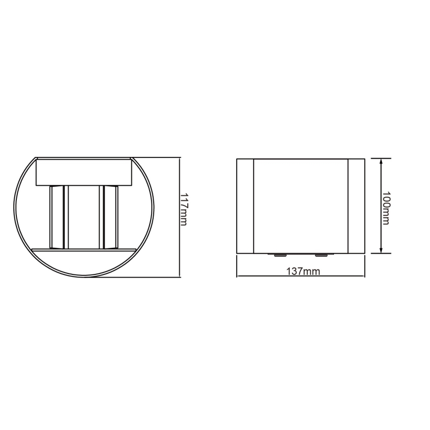 Globo - LED Venkovní nástěnné svítidlo 2xLED/3W/230V IP54