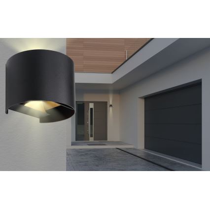 Globo - LED Venkovní nástěnné svítidlo 2xLED/3W/230V IP44 černá