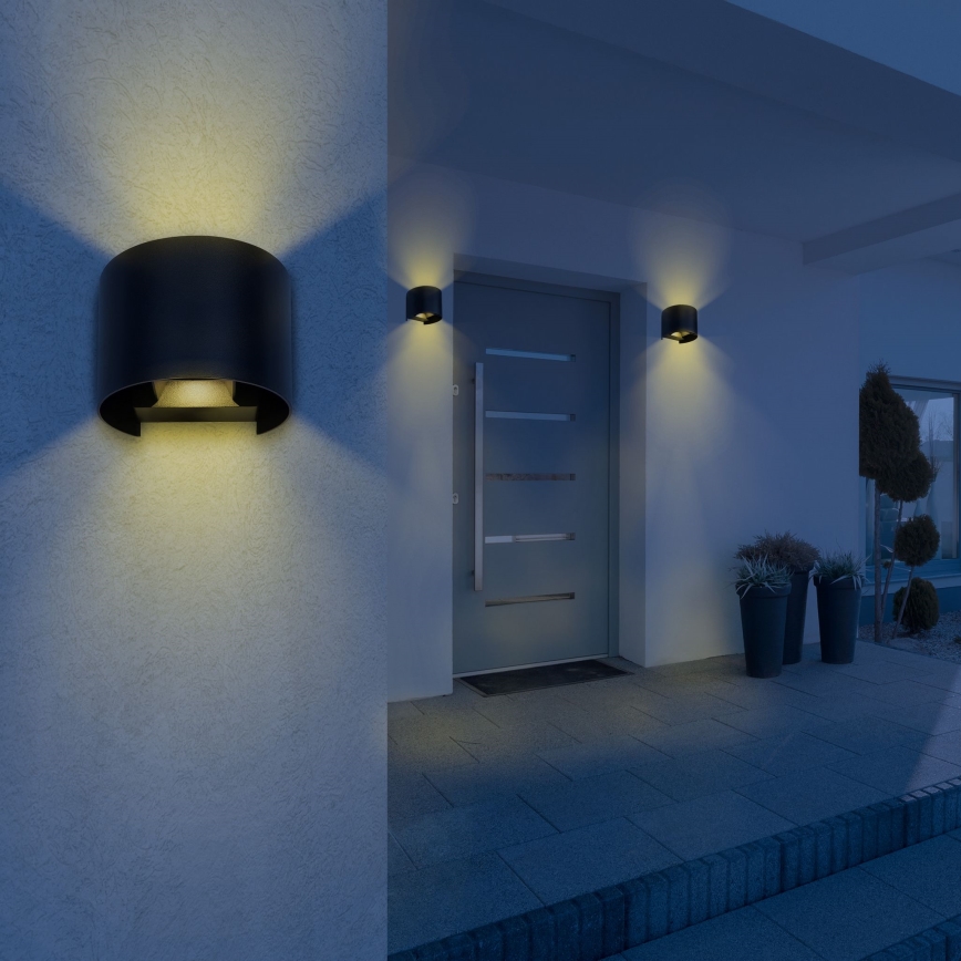 Globo - LED Venkovní nástěnné svítidlo 2xLED/3W/230V IP54 černá