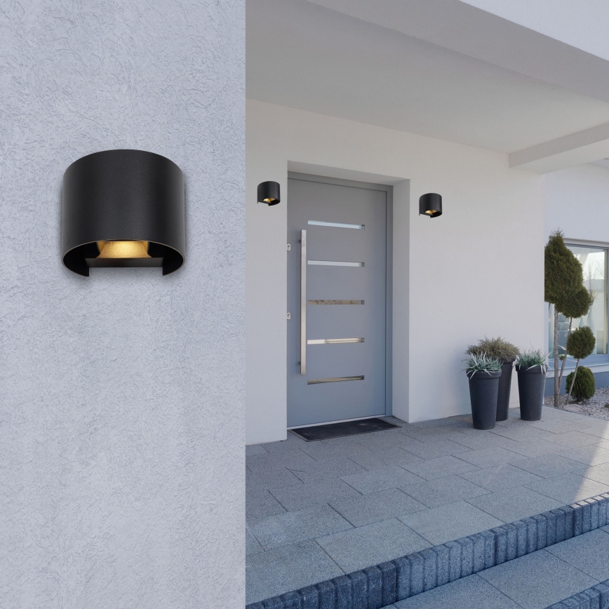 Globo - LED Venkovní nástěnné svítidlo 2xLED/3W/230V IP54 černá