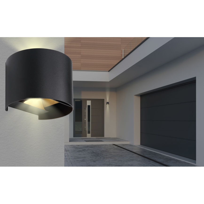 Globo - LED Venkovní nástěnné svítidlo 2xLED/3W/230V IP54 černá