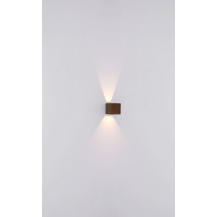 Globo - LED Venkovní nástěnné svítidlo 2xLED/3W/230V IP44 hnědá