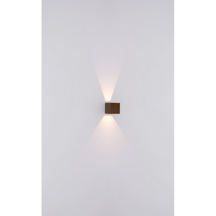 Globo - LED Venkovní nástěnné svítidlo 2xLED/3W/230V IP44 hnědá