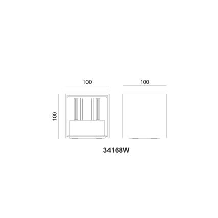 Globo - LED Venkovní nástěnné svítidlo 2xLED/3W/230V IP44 hnědá