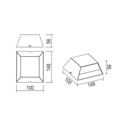 Globo - LED Venkovní nástěnné svítidlo LED/7W/230V IP54 antracit