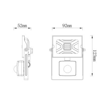 Globo - LED Reflektor se senzorem LED/10W/230V IP44