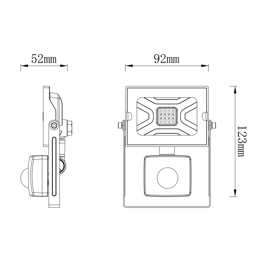 Globo - LED Reflektor se senzorem LED/10W/230V IP44