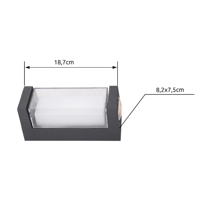 Globo - LED Venkovní nástěnné svítidlo LED/12W/230V 3000K IP54 antracit