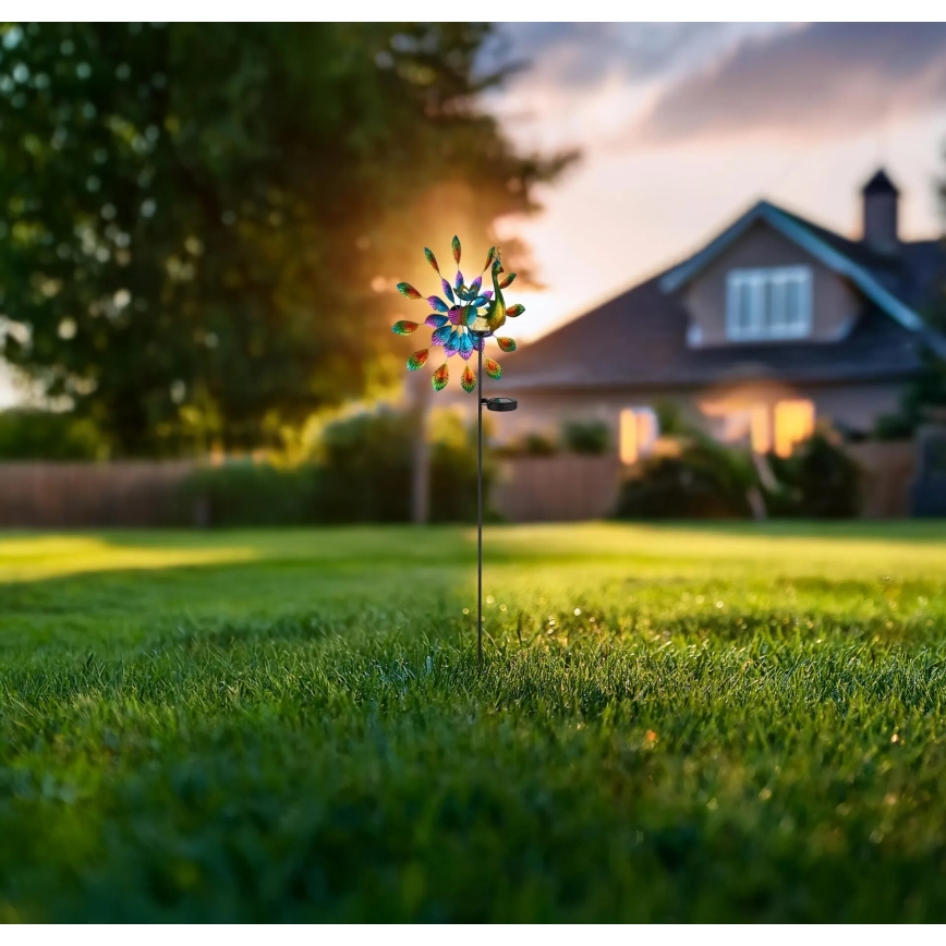 Globo - LED Solární dekorace LED/0,06W/3V IP44 páv
