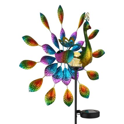 Globo - LED Solární dekorace LED/0,06W/3V IP44 páv
