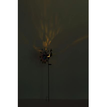 Globo - LED Solární dekorace LED/0,06W/3V IP44 páv