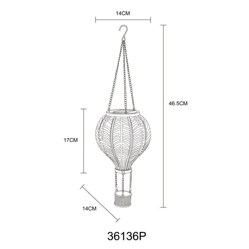 Globo - LED Závěsná solární dekorace 20xLED/0,5W/3V IP44 létající balón