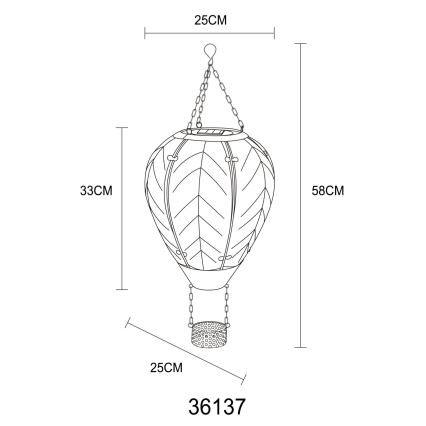 Globo - LED Závěsná solární dekorace 24xLED/0,2W/3V IP44 létající balón
