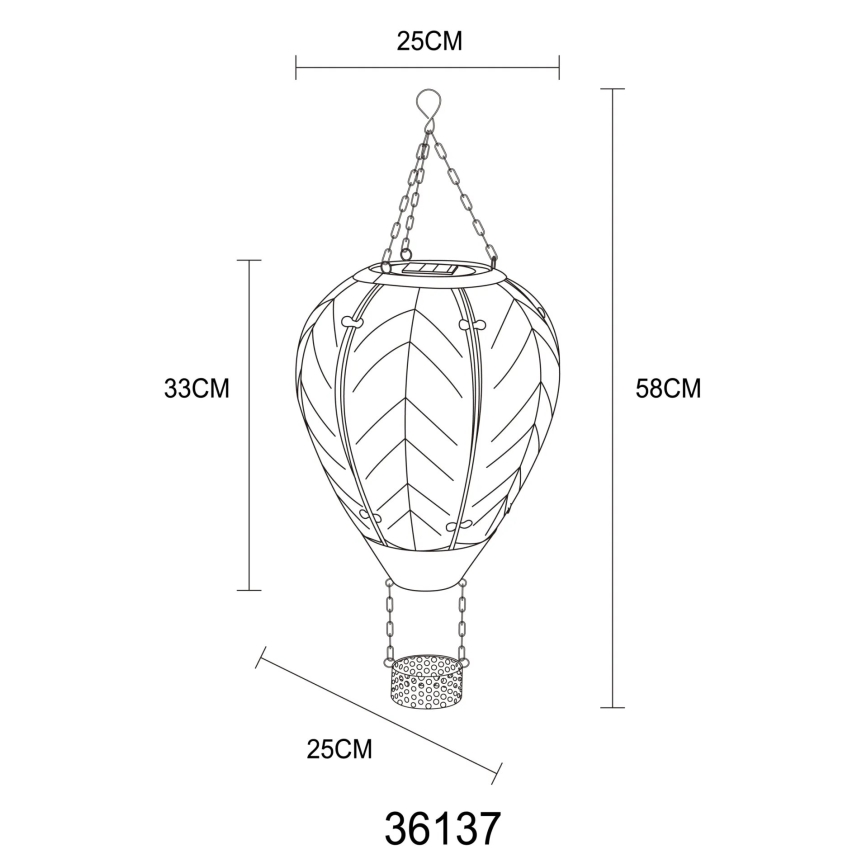 Globo - LED Závěsná solární dekorace 24xLED/0,2W/3V IP44 létající balón