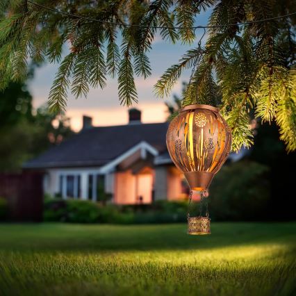 Globo - LED Závěsná solární dekorace 12xLED/0,02W/3V IP44 300 mAh létající balón