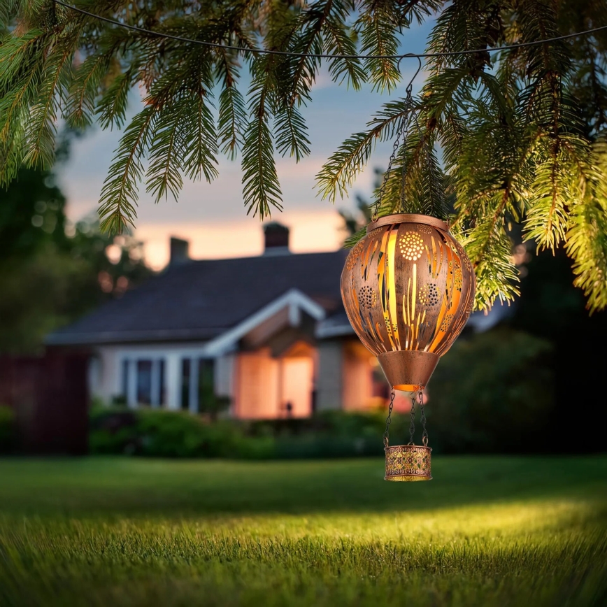 Globo - LED Závěsná solární dekorace 12xLED/0,02W/3V IP44 300 mAh létající balón