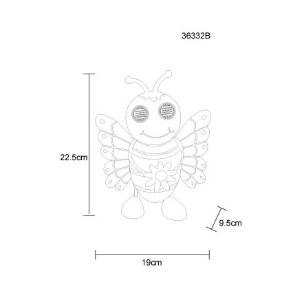 Globo - LED Solární svítidlo 104xLED/3V IP44 300 mAh včela