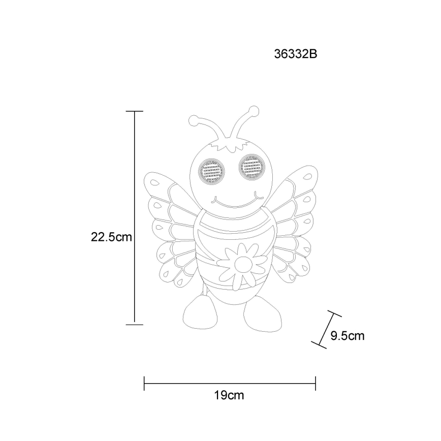 Globo - LED Solární svítidlo 104xLED/3V IP44 300 mAh včela