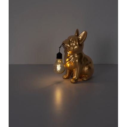 Globo - LED Solární svítidlo LED/3V IP44 300 mAh zlatý pes