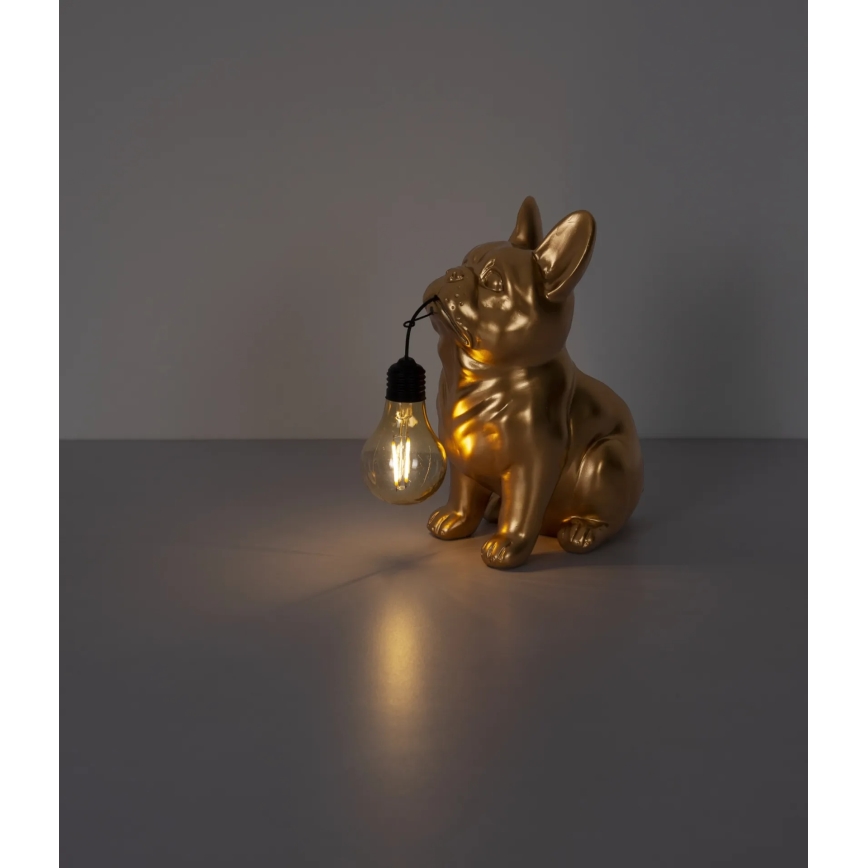 Globo - LED Solární svítidlo LED/3V IP44 300 mAh zlatý pes