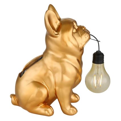 Globo - LED Solární svítidlo LED/3V IP44 300 mAh zlatý pes