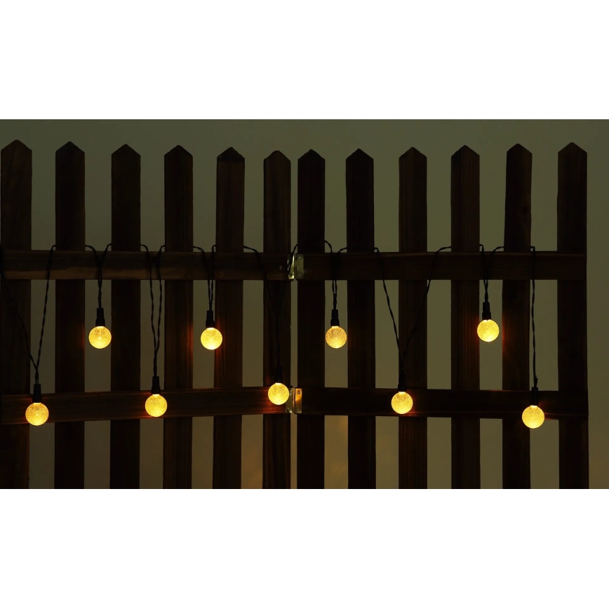 Globo - LED RGB Solární řetěz 20xLED/0,06W/3V 770 cm IP44