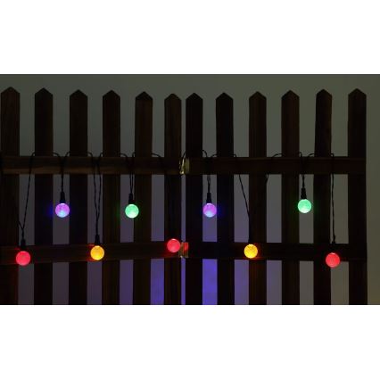 Globo - LED RGB Solární řetěz 20xLED/0,06W/3V 770 cm IP44