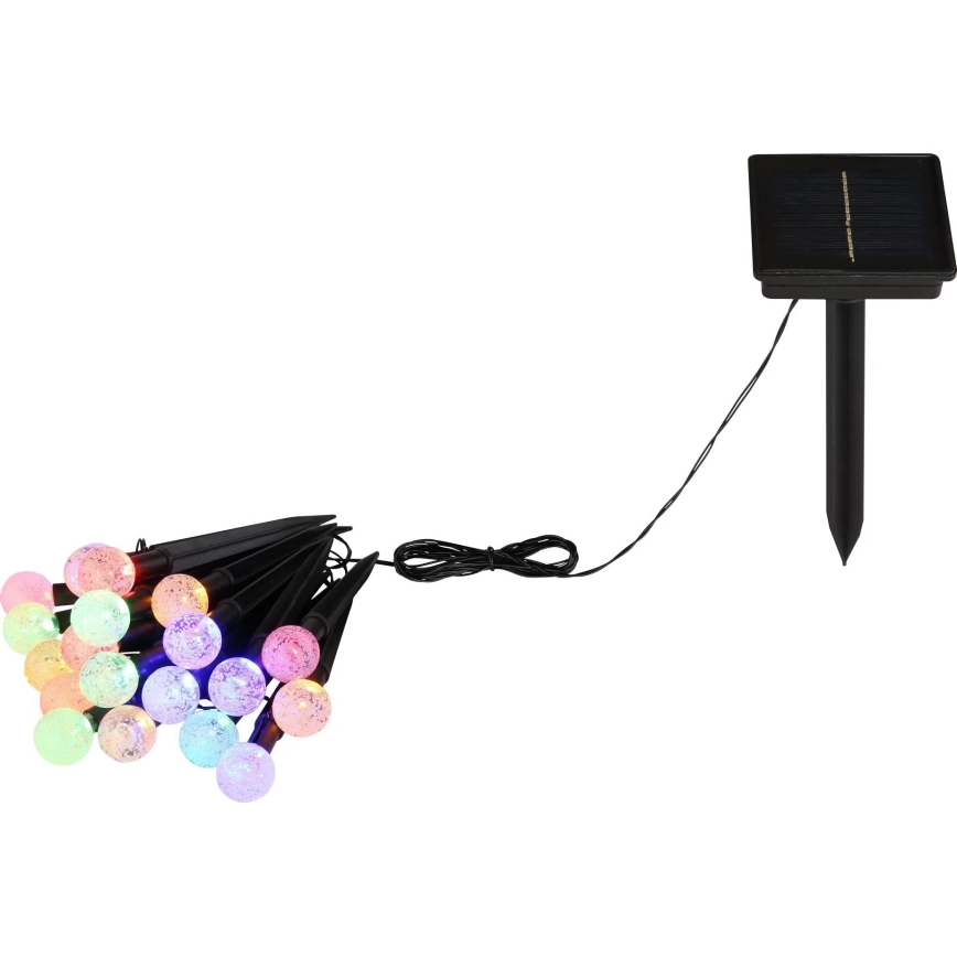 Globo - LED RGB Solární řetěz 20xLED/0,06W/3V 770 cm IP44