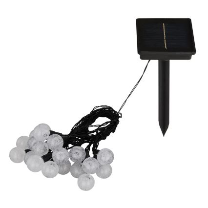 Globo - LED RGB Solární řetěz 20xLED/0,06W/3V 770 cm IP44
