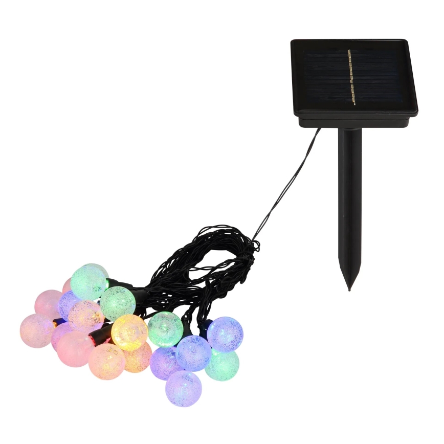 Globo - LED RGB Solární řetěz 20xLED/0,06W/3V 770 cm IP44