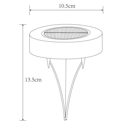 Globo - SADA 2x LED Solární svítidlo LED/0,8W/3V 3200K IP44