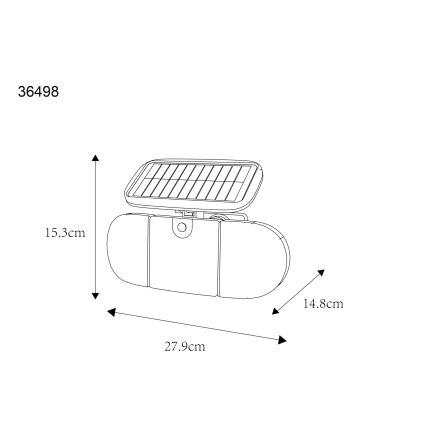 Globo - LED Solární svítidlo se senzorem LED/3,7V IP44 2000 mAh