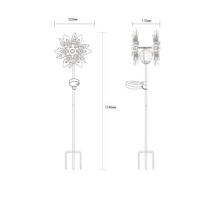 Globo - LED Solární dekorace LED/0,02W/3V IP44