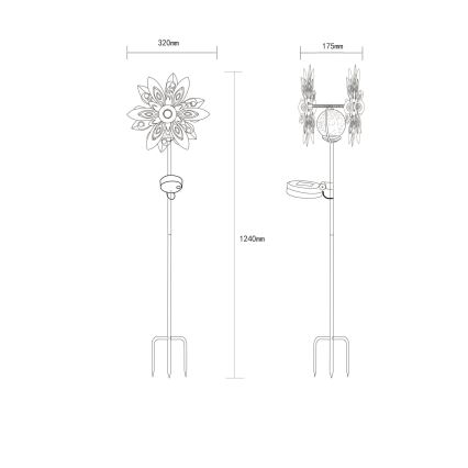Globo - LED Solární dekorace LED/0,02W/3V IP44