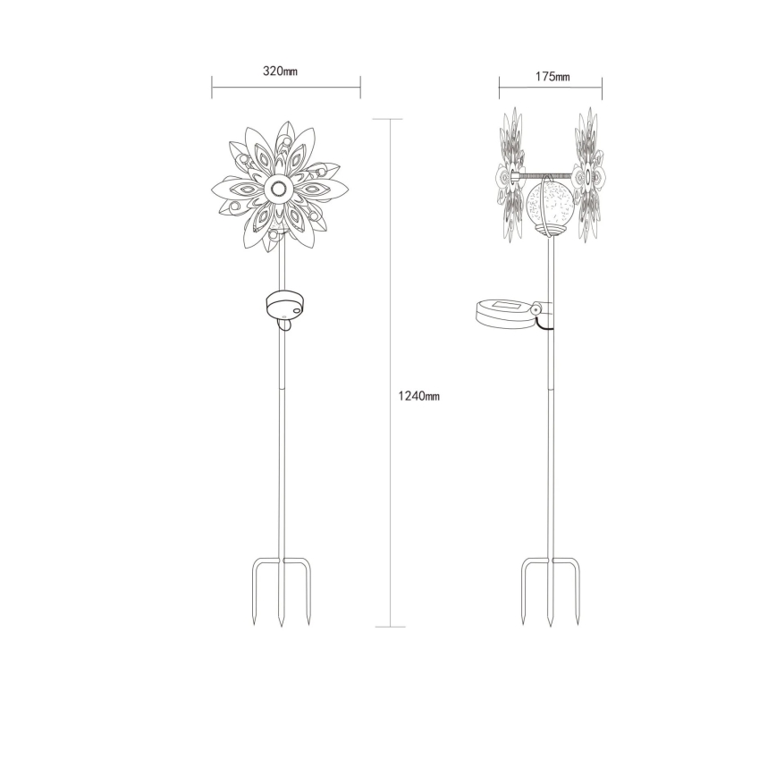 Globo - LED Solární dekorace LED/0,02W/3V IP44