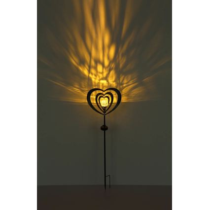 Globo - LED Solární svítidlo LED/3V IP44 300 mAh stříbrné srdce