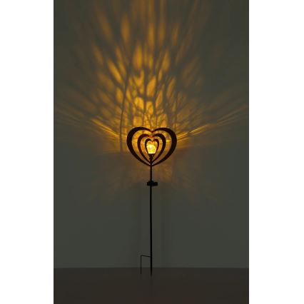 Globo - LED Solární svítidlo LED/3V IP44 300 mAh rezavé srdce