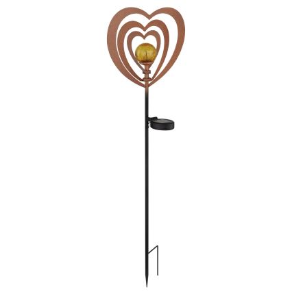Globo - LED Solární svítidlo LED/3V IP44 300 mAh rezavé srdce