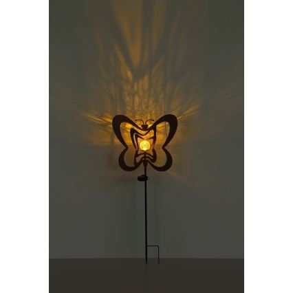 Globo - LED Solární svítidlo LED/3V IP44 300 mAh rezavý motýl